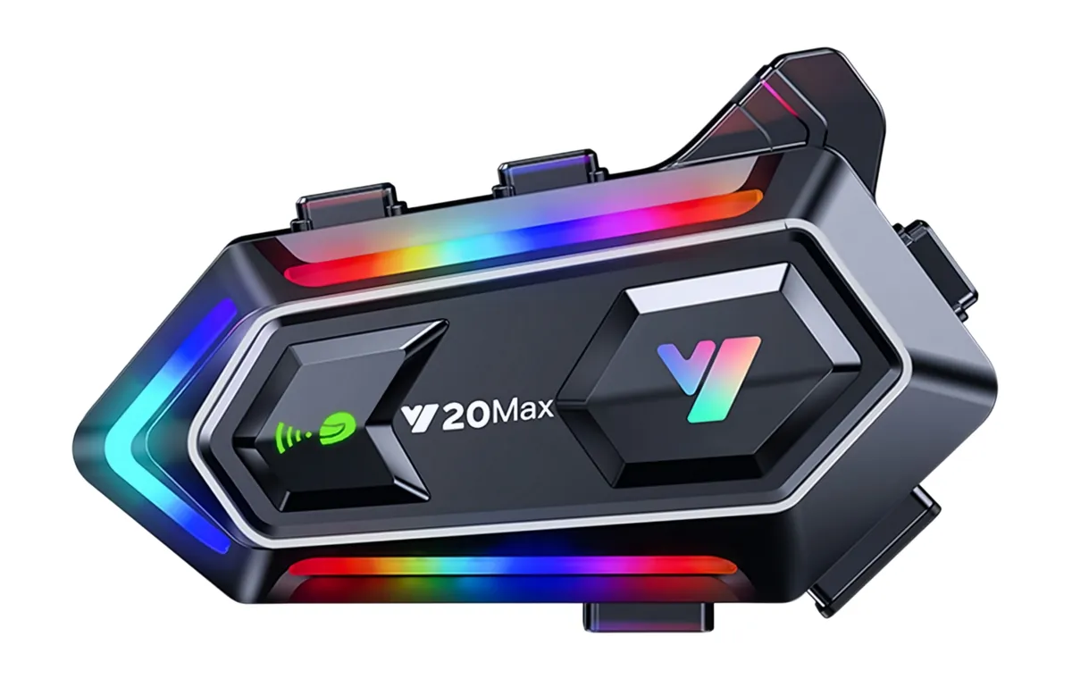 LJCZKA Motorcycle Helmet Bluetooth Headset,RGB Lighting