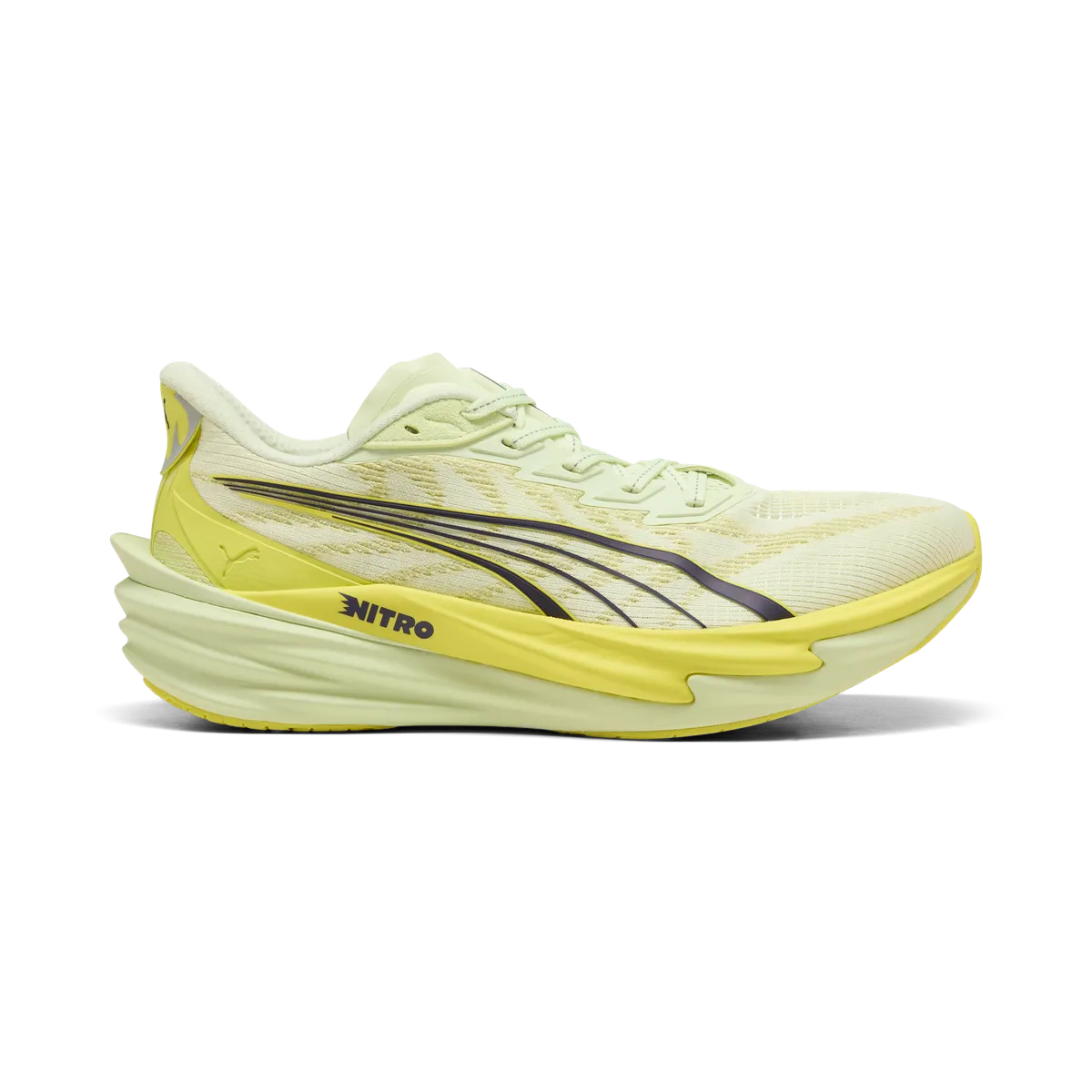 Puma Men's Deviate NITRO 4 Road Running Shoes - Apple Spritz/Lux Lime