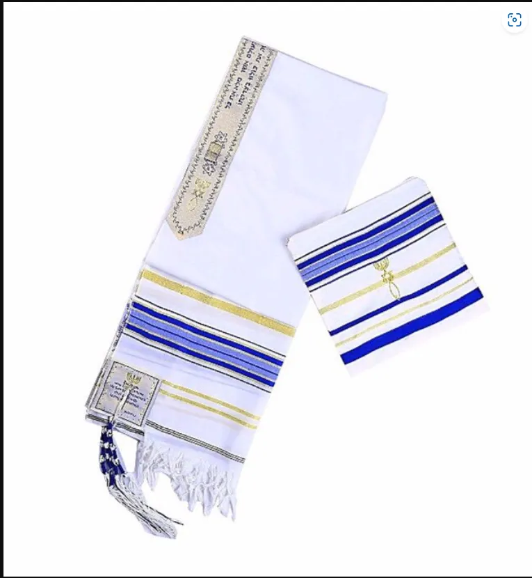 Jewish Prayer Shawl - blue_