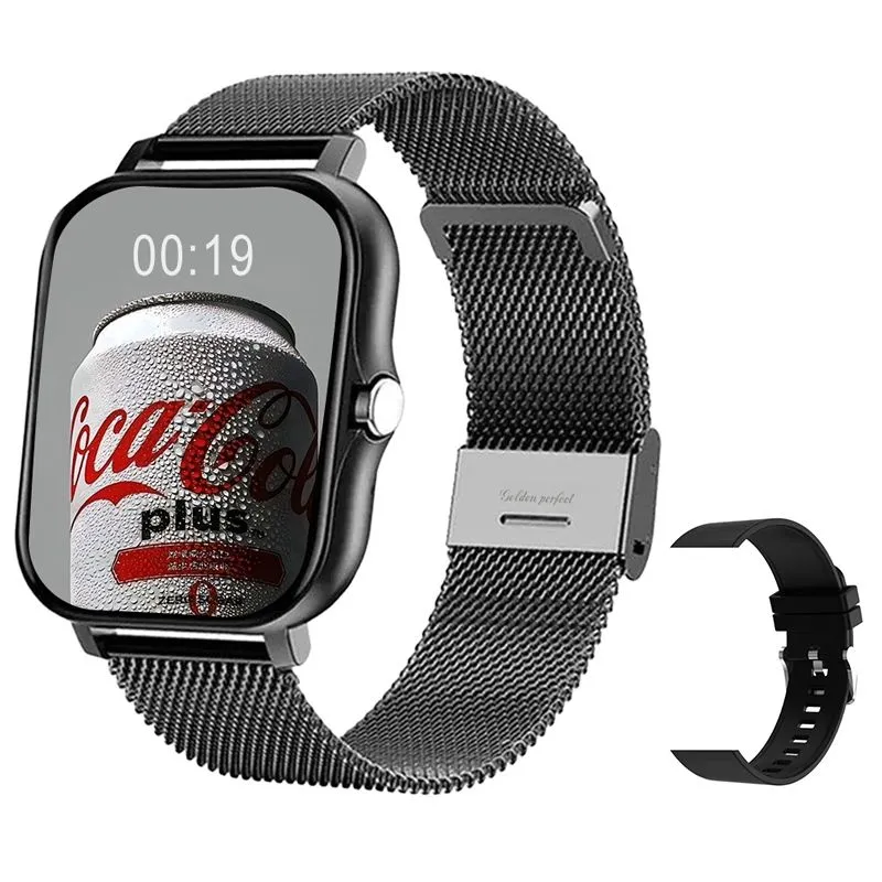 Men's Dual Strap Smartwatch - 1.83" Square HD, Luxury Style