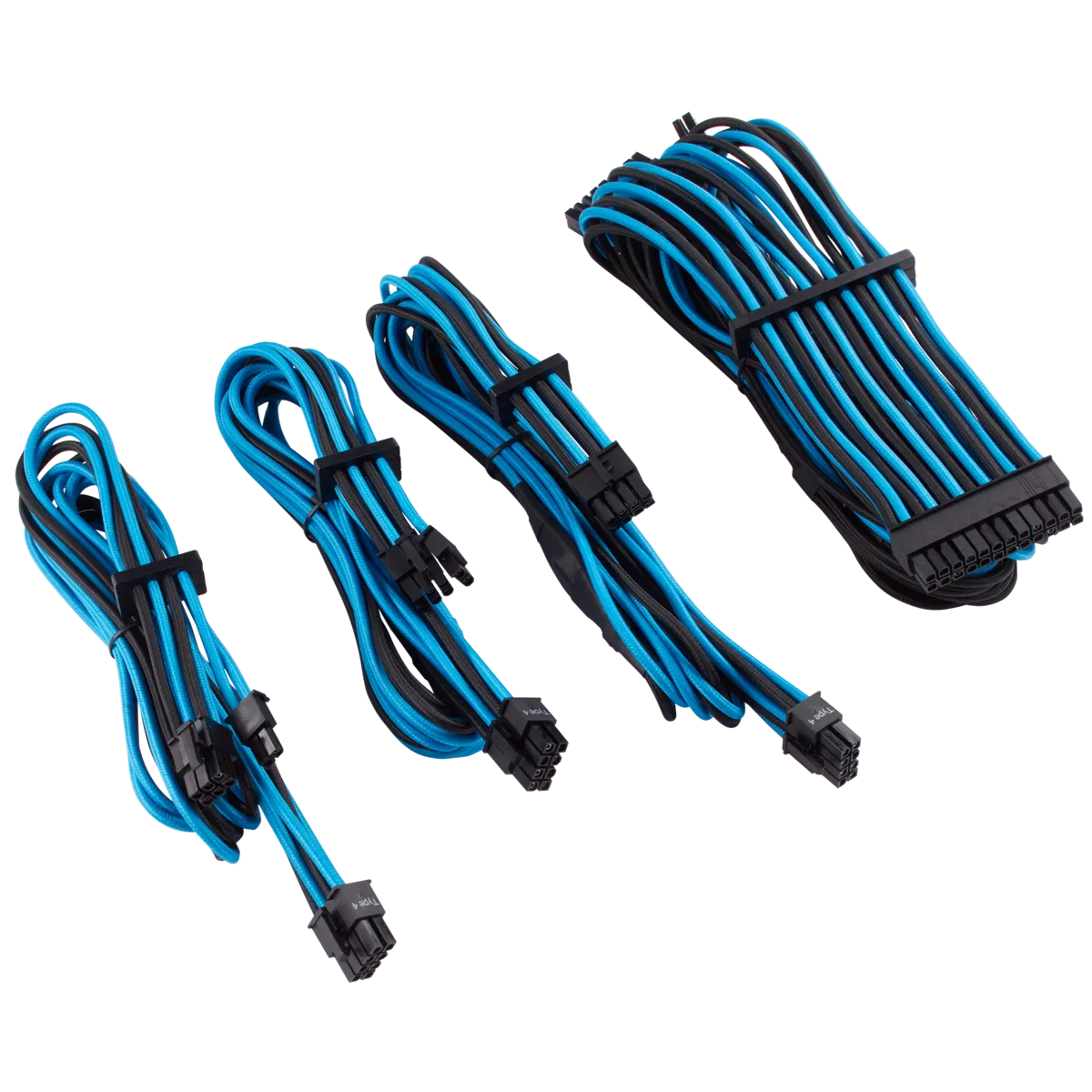 Corsair Premium Individually Sleeved PSU Cables  Kit  Gen 4 – Blue/Black