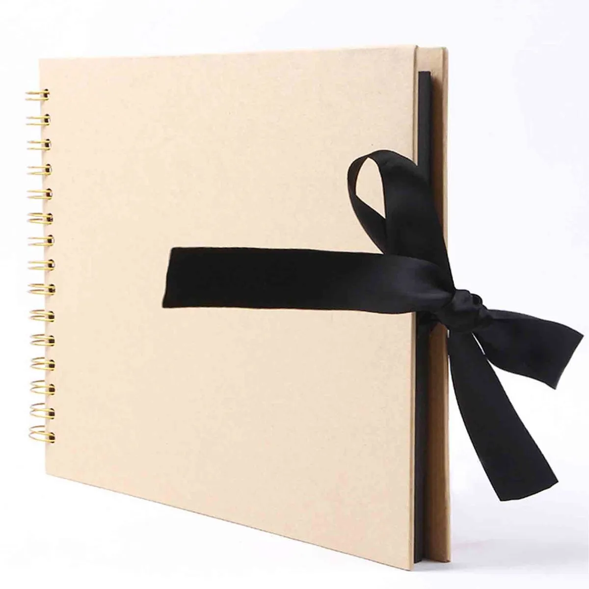 DIY Kraft Paper Scrapbook with Ribbon