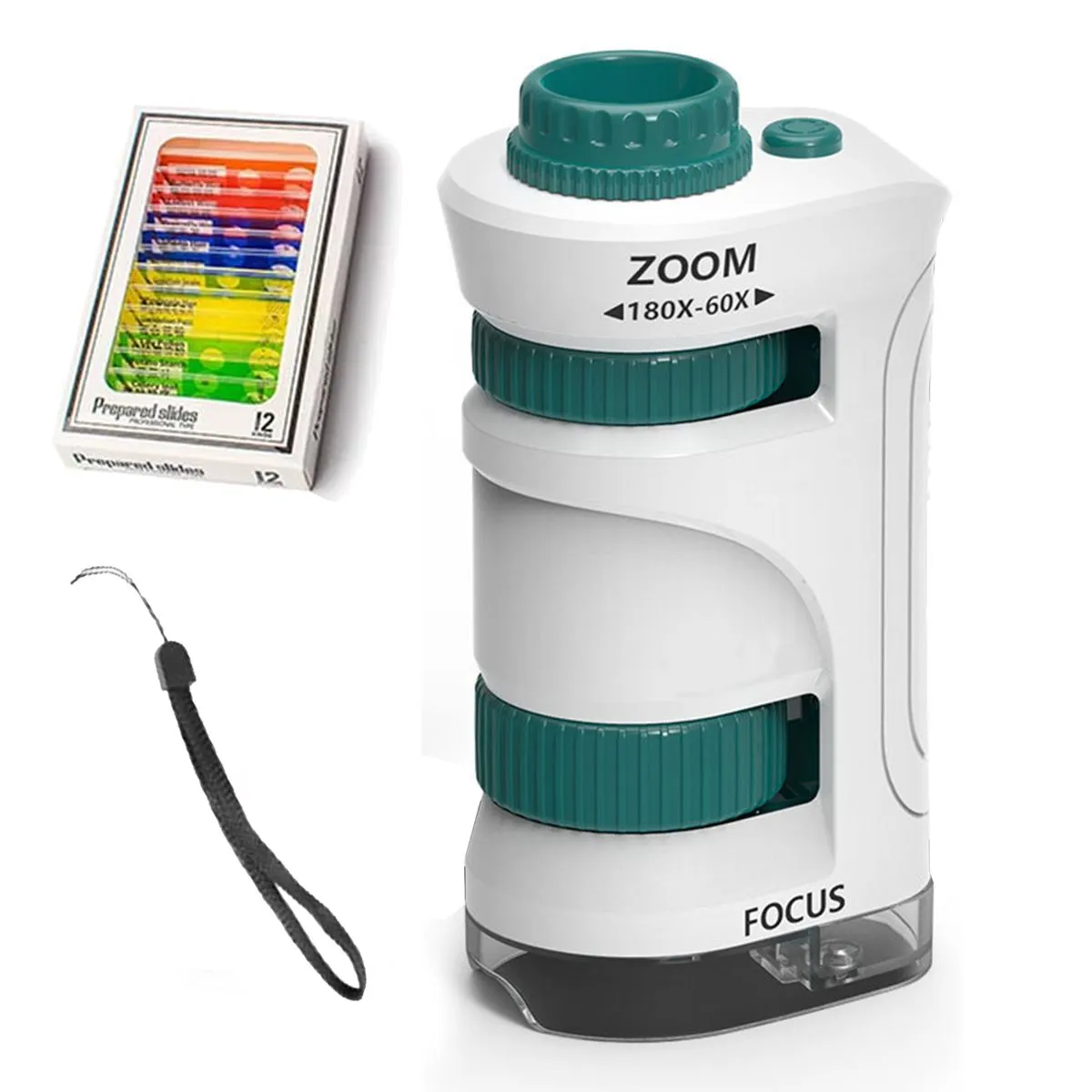 Mini Portable Microscope Handheld, 60-180X Magnification For Kid Scientific