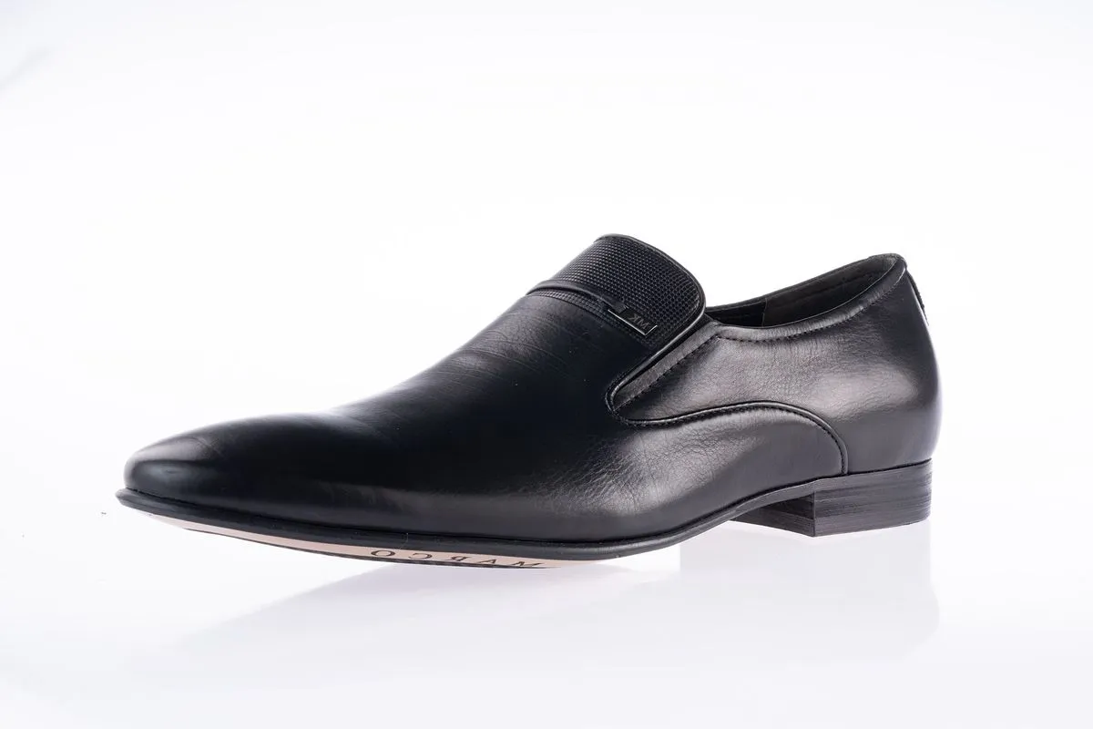 Black Leather Lace-Up Shoe