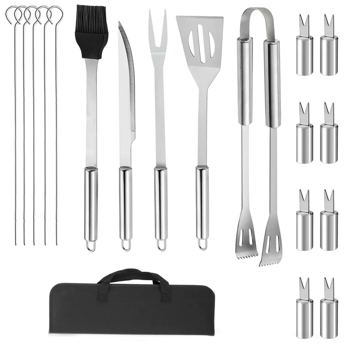 18 pack BBQ Grill Tool Set with Case,Barbecue Accessories Kit