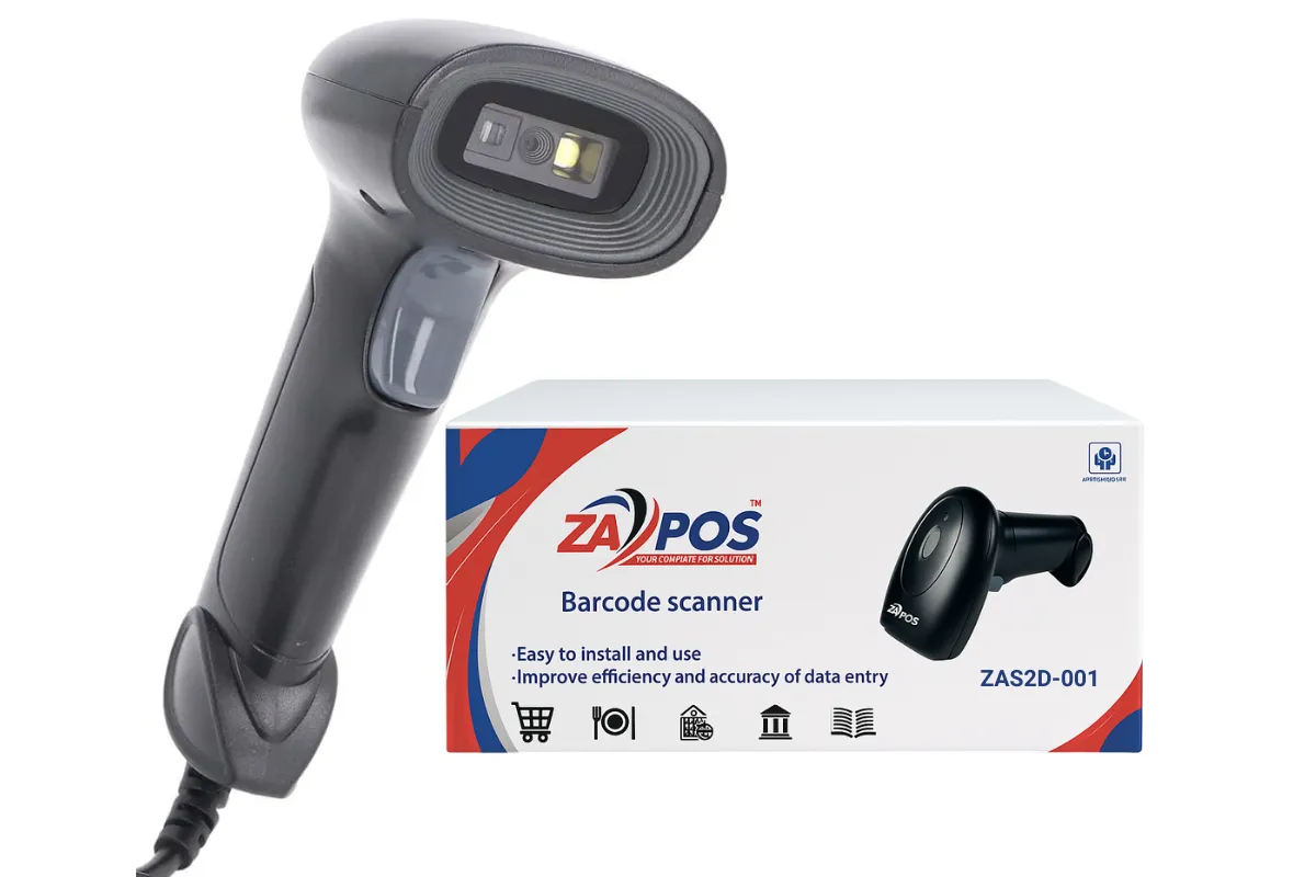 2D Barcode Scanner USB QR Code & 1D Reader Plug & Play | ZAPOS - ZAS2D-001