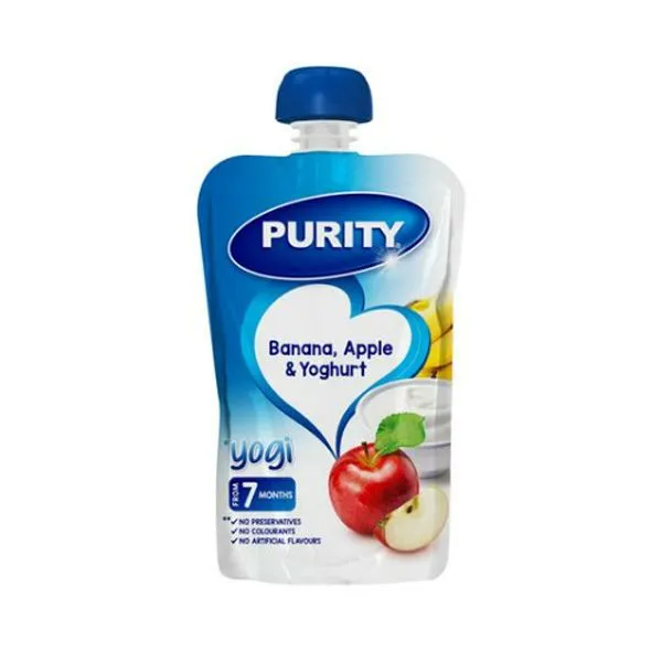 Purity Pureed Baby Food Banana, Apple and Yoghurt - 12 x 110ml