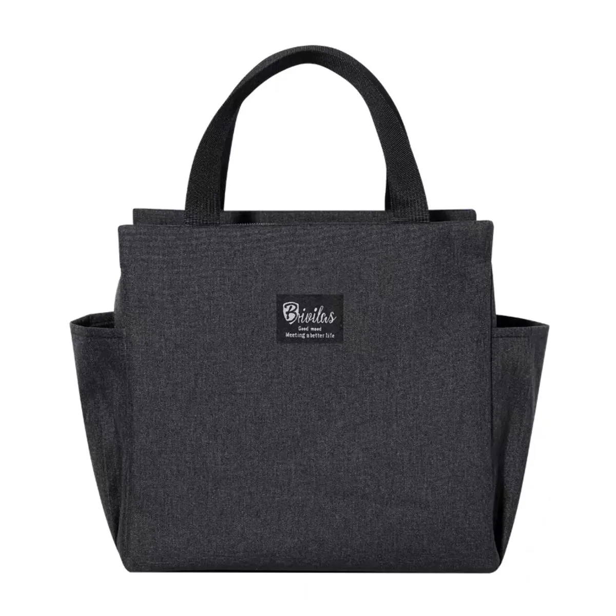 Legend Leather Lunch Meal Shoulder Bag Picnic Bag TC04 - Black