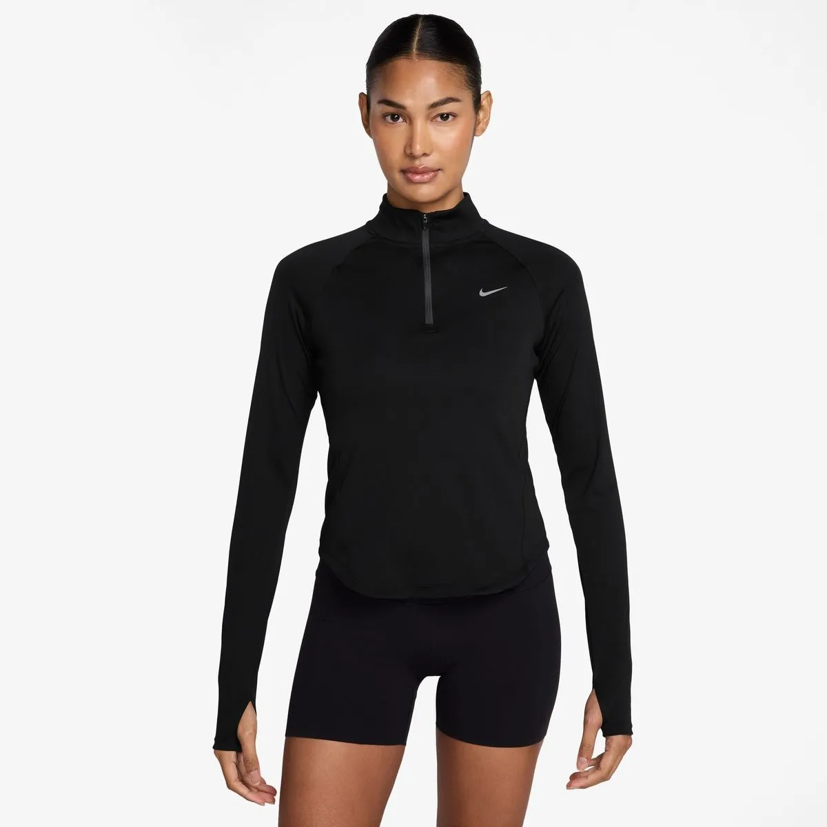 Nike Women's Tempo Dri-FIT 1/4-Zip Running Top - Black/Reflective Silver
