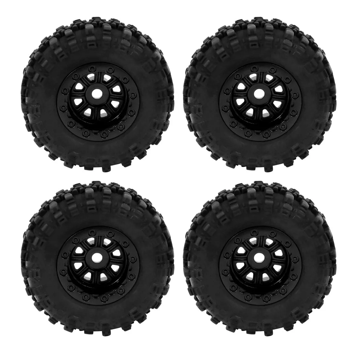 4Pcs 47X18Mm Wheel Rims For Axial Scx24 90081 Axi00001 1/24 Rc Car