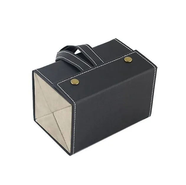 Multifunctional Glasses Organiser Storage Case - 4 Grid Foldable - Black