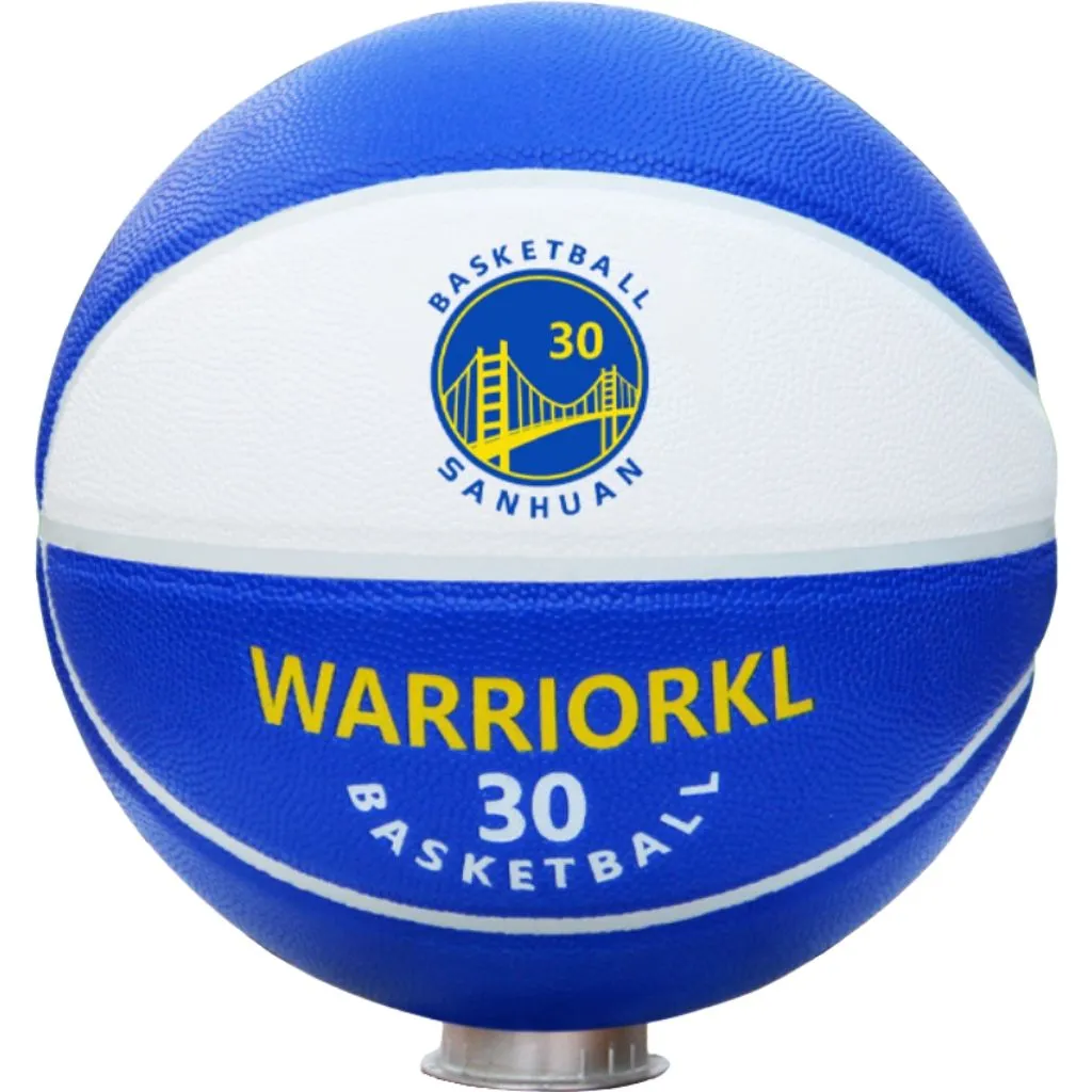 PU Blue and White Golden State 30 Basketball - Size 7
