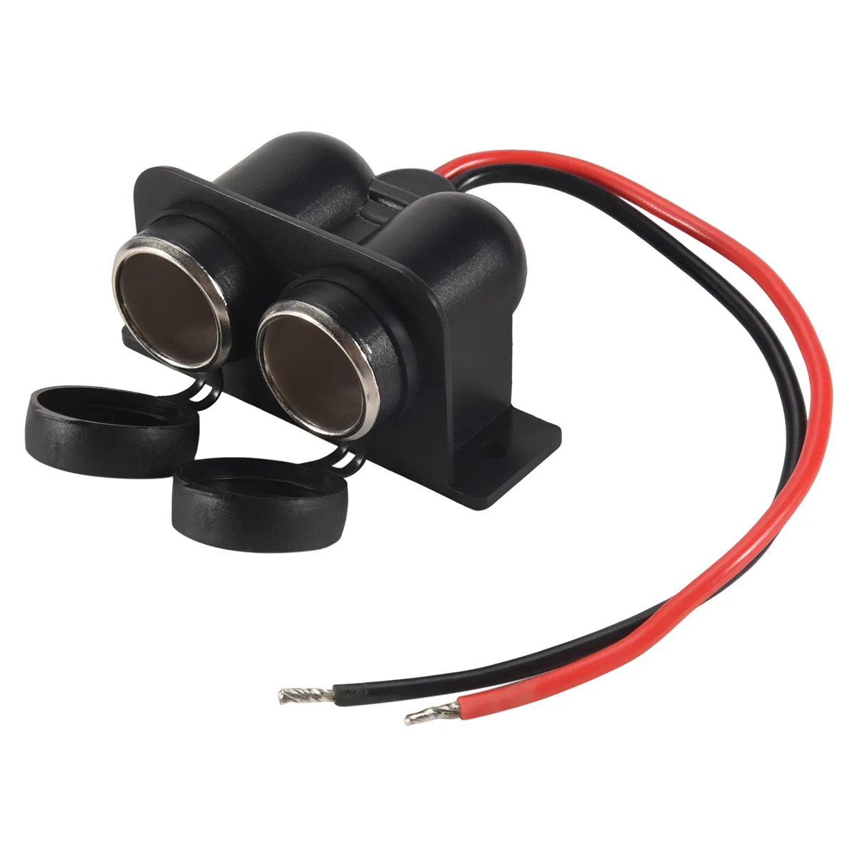 Lighter Socket 12V Waterproof Dual Power Outlet with Wire