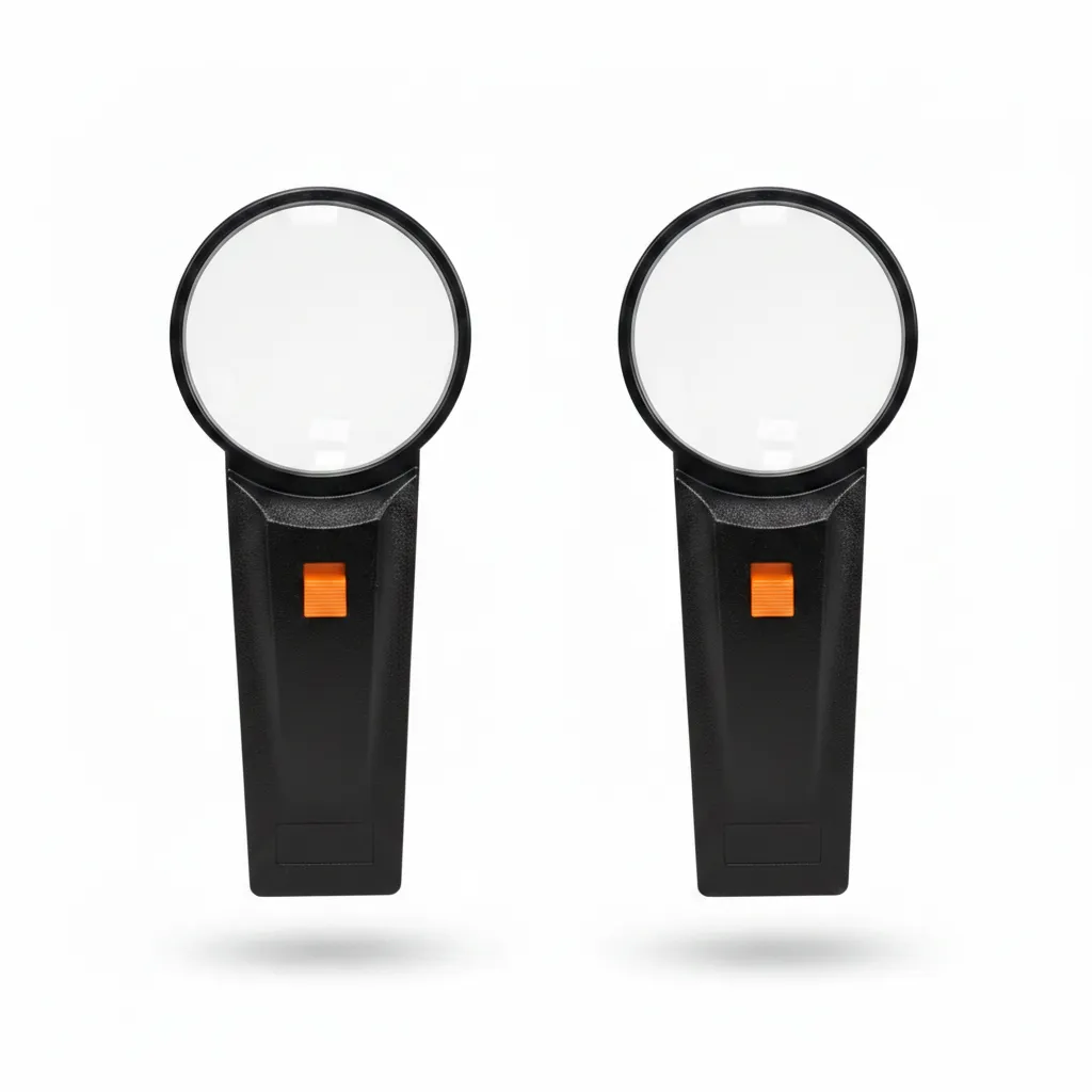 Krafft Handheld Magnifying Glass 65mm with LED Light - 2 Pack