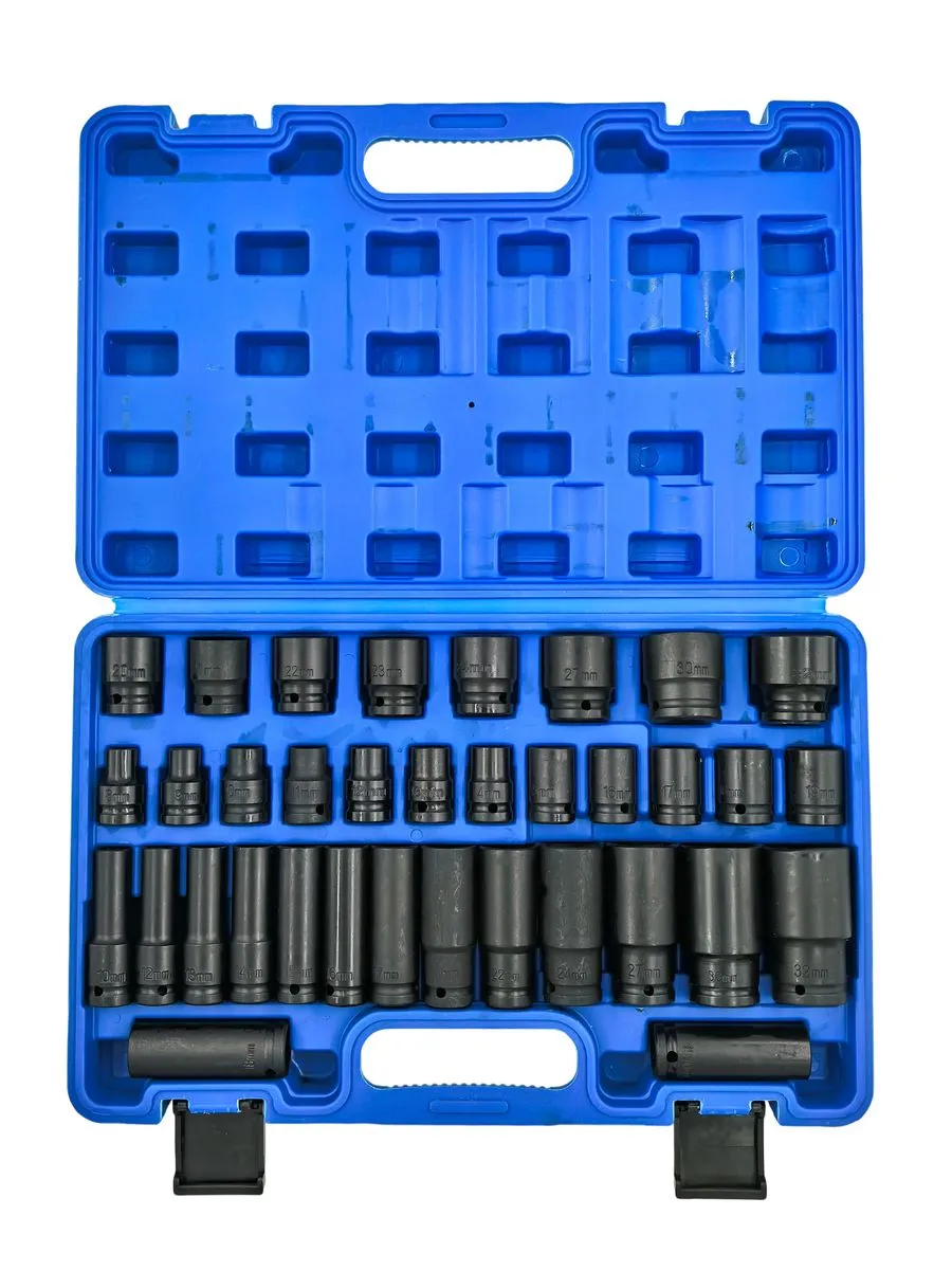 AIYI 35-Piece 1/2-Inch Impact Socket Set AY187-003