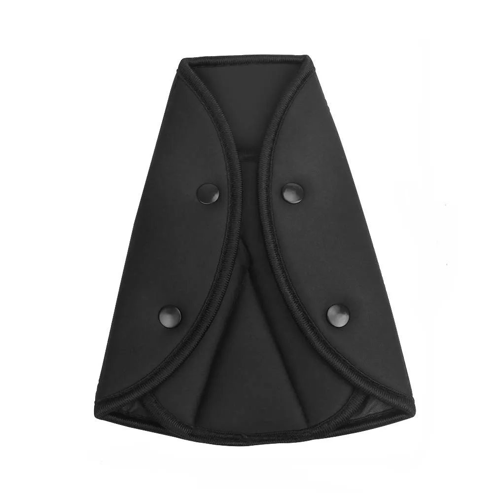 Car Seatbelt Safety Cover Triangle Positioner Seatbelt Adjuster-Black - Black