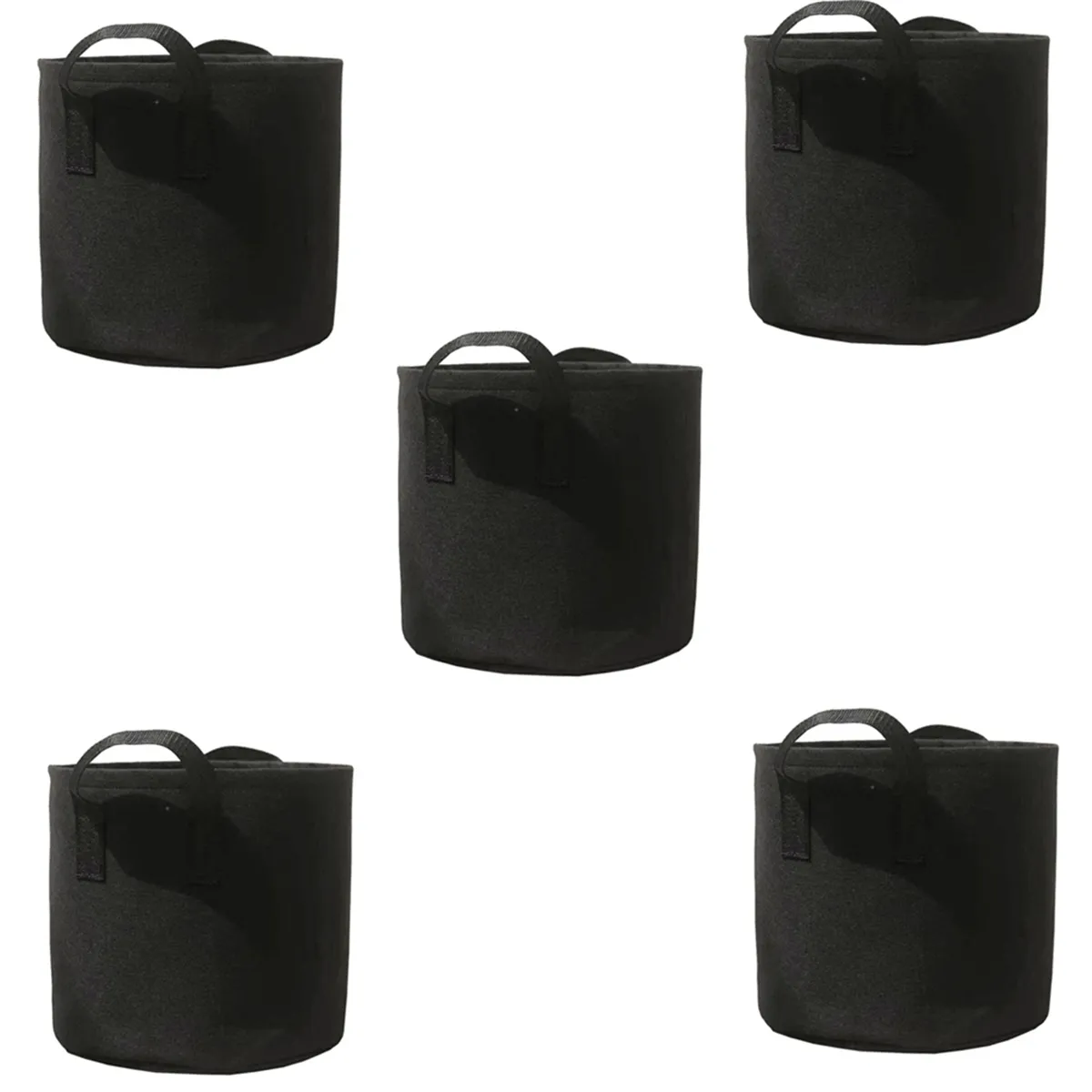 Black Heavy Duty Fabric Pots Vegetable/Flower/Plant Grow Bags