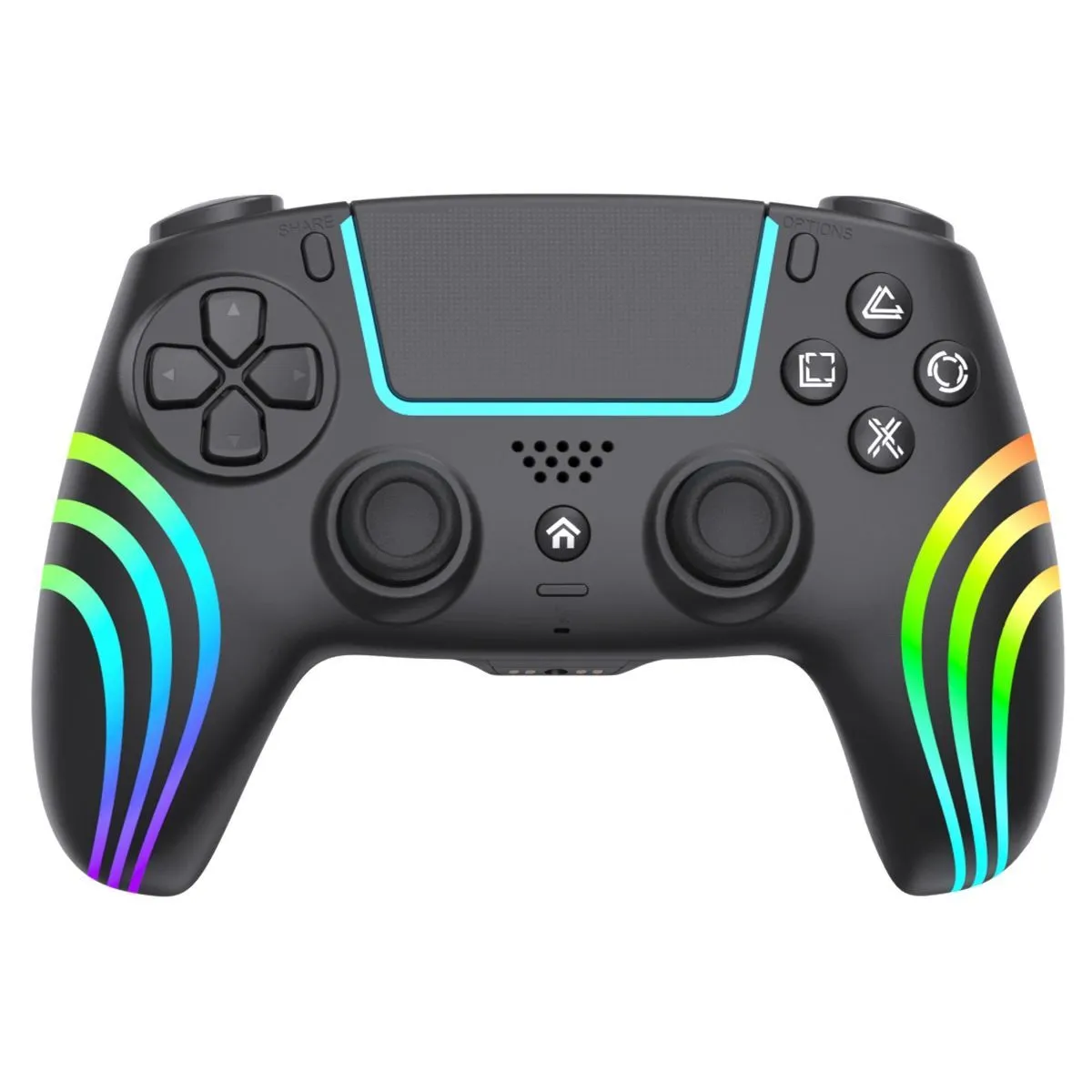 Honson Wireless Gaming RGB Controller Compatible with PS5 & PC | HS-PS5230 - Black
