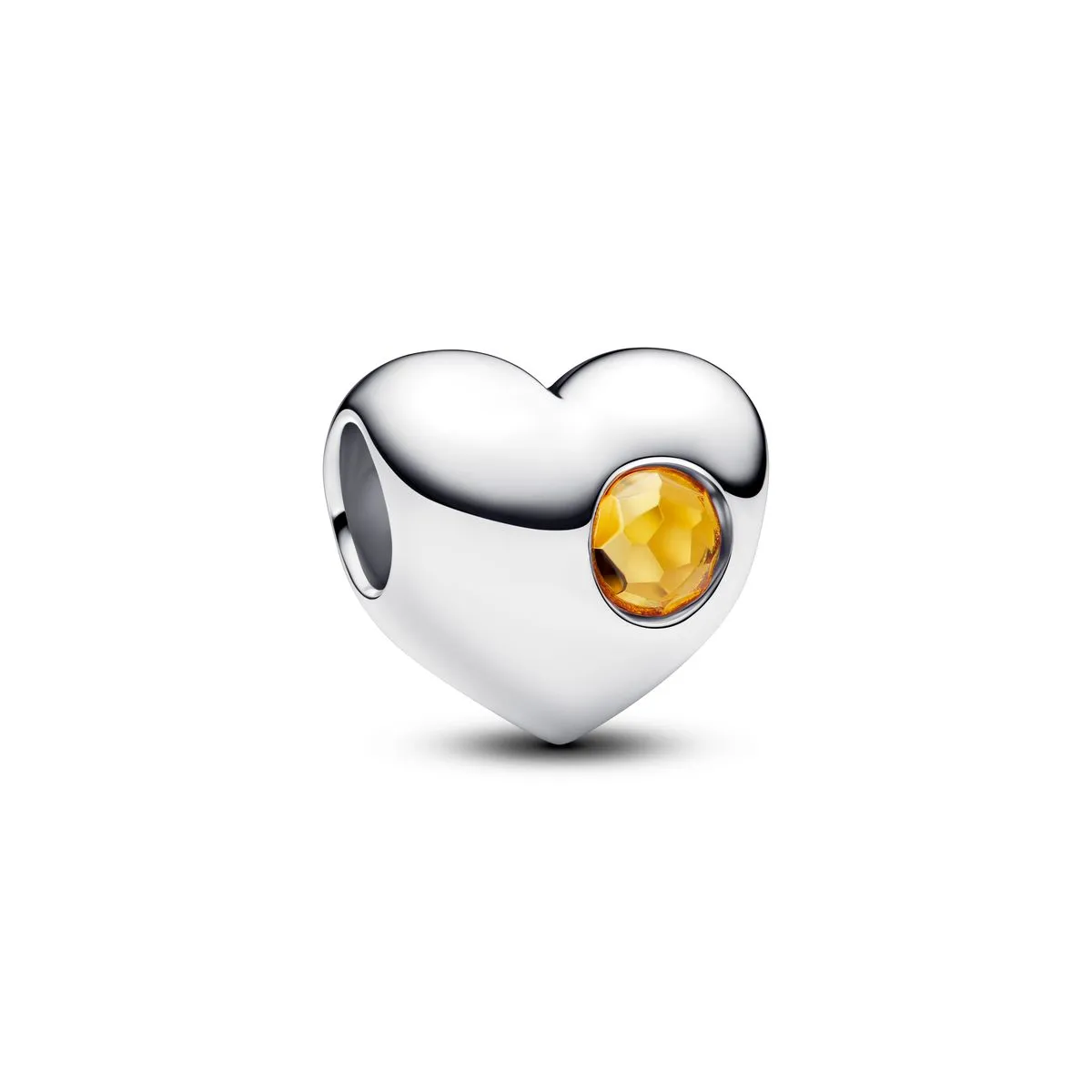 Pandora Engravable Heart Birthstone - Honey 
