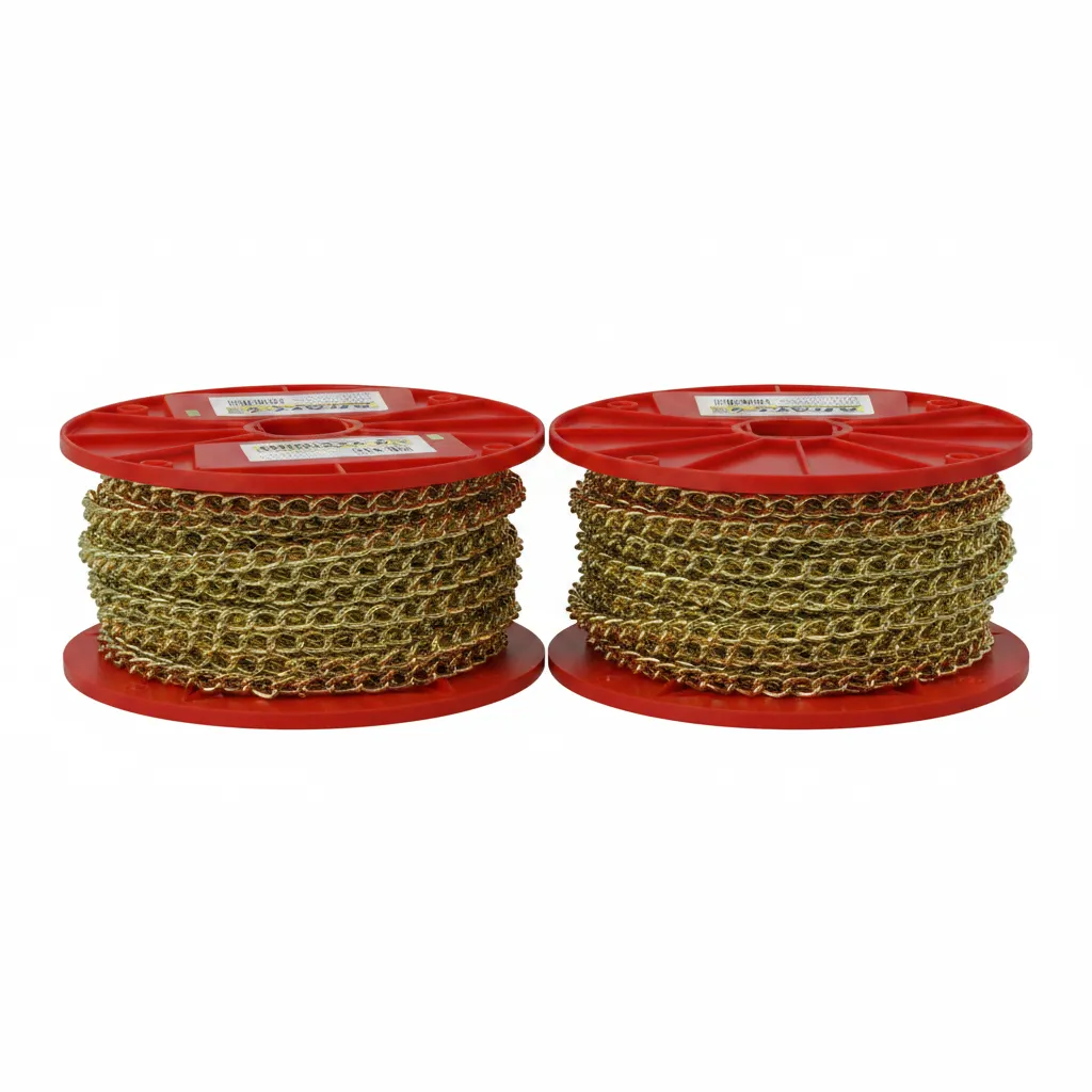 Krafft Brass Plated Twist Link Chain 2.0mm x 30m for Jewelry - 2 Pack