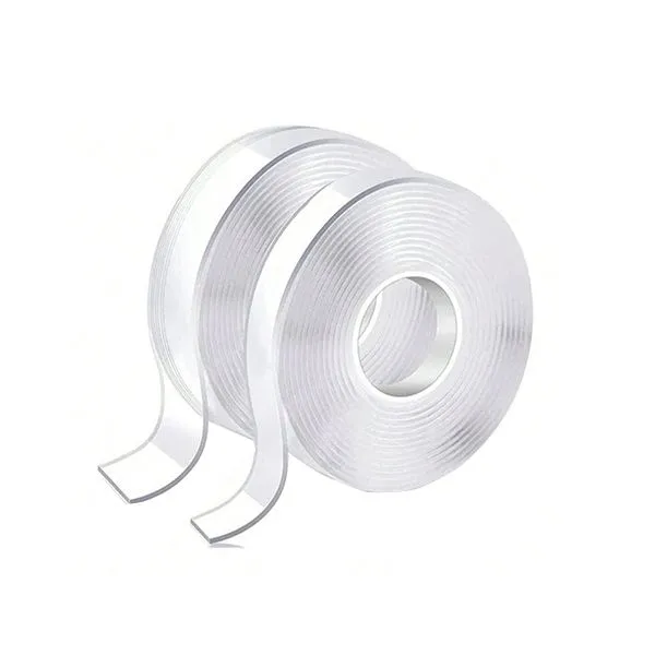 2 roll 5m long Strong Double-Sided Tape - Transparent, Waterproof, Acrylic