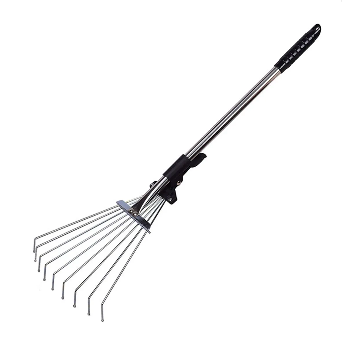 Stainless Steel Telescopic Foldable Garden Rake