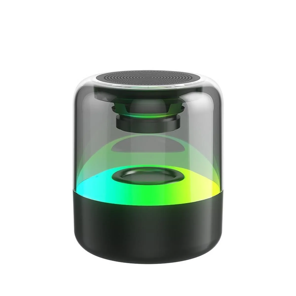 Bluetooth Speakers Wireless,Small Bluetooth Speaker With Lights - Black