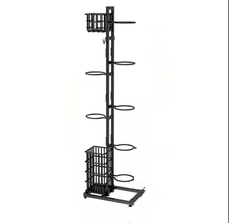 Durable Multi-Ball Basketball Stand Space-Saving Sports Equipment Organizer