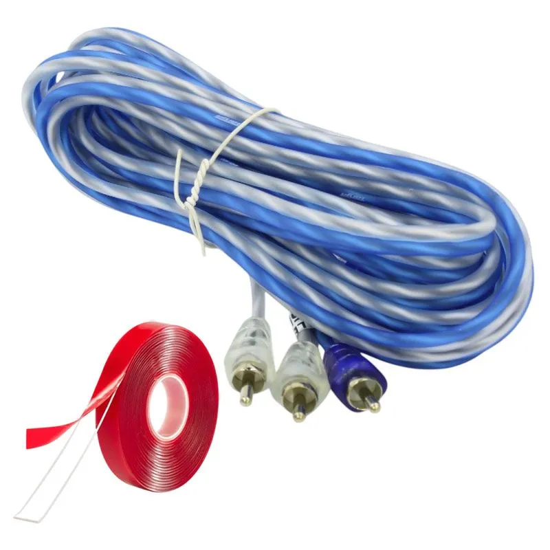 Car Audio Wiring Cable & Double Sided Tape - 5 Meters - Blue - RCS-05M RCA