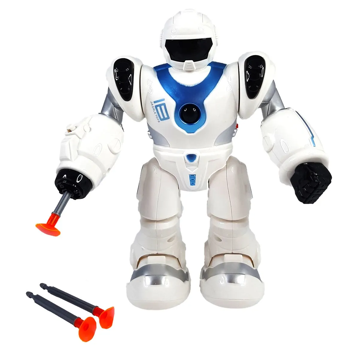 Spaceman Police Robot - Interactive Electronic Toy - White, Blue