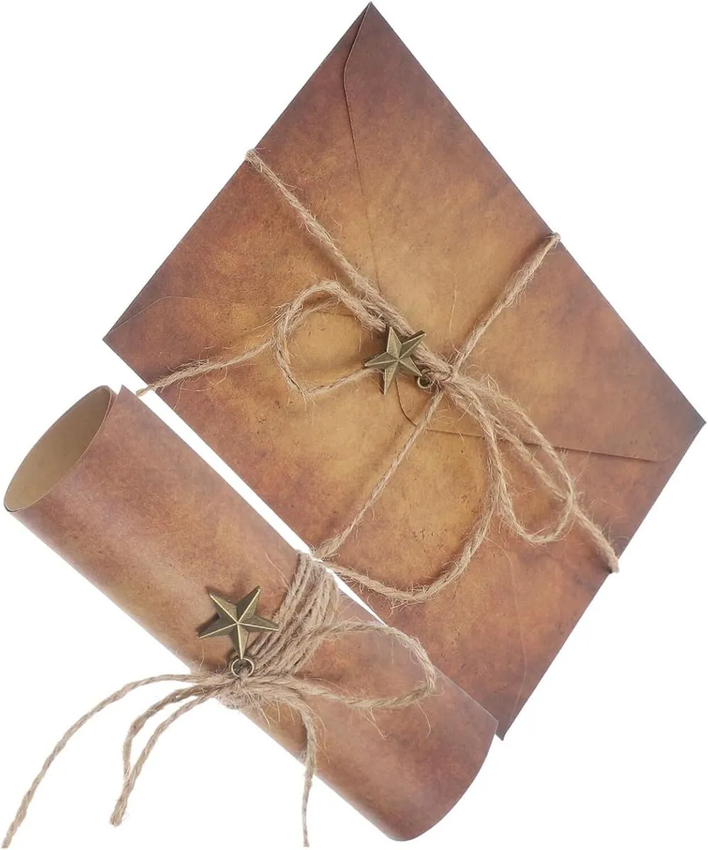Vintage Letter Paper Envelope Set 5 Sets of Cards Holder Envelopes