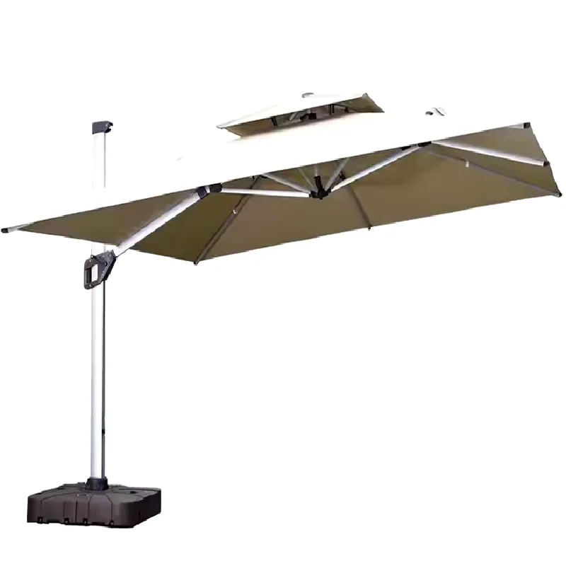 Grey Cantilever Garden Umbrella