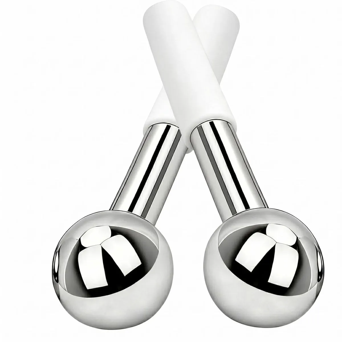 Stainless Steel Under Eye Ice Globes 2 Pack