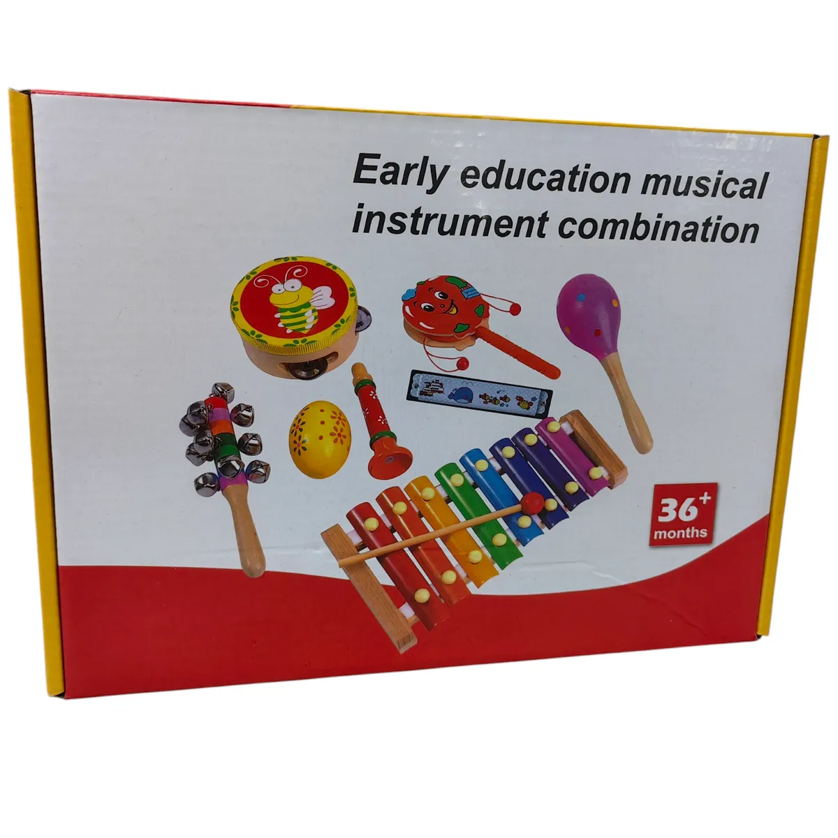 Kids Educational Percussion Toy Combo Set with Xylophone & Maracas