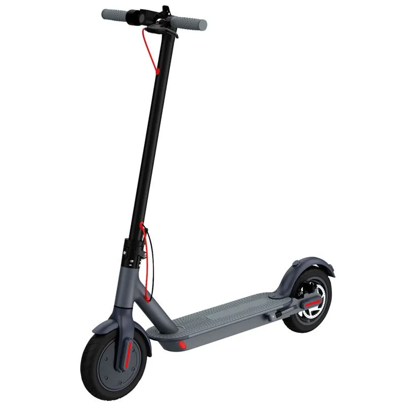 Foldable Portable Electric Scooter with LCD Display A11-2 - Black, Grey
