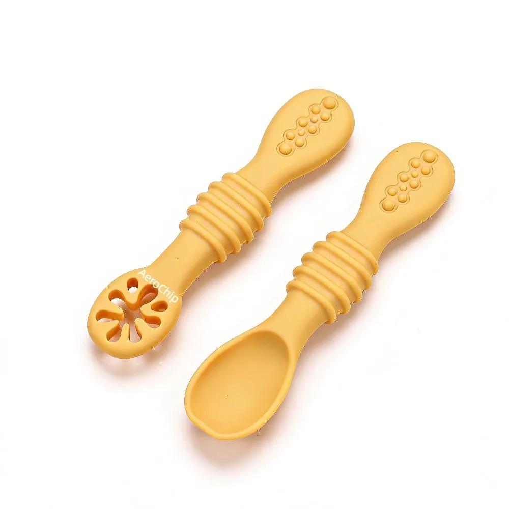 Non-Slip Grip Baby Spoon Double-Ended
