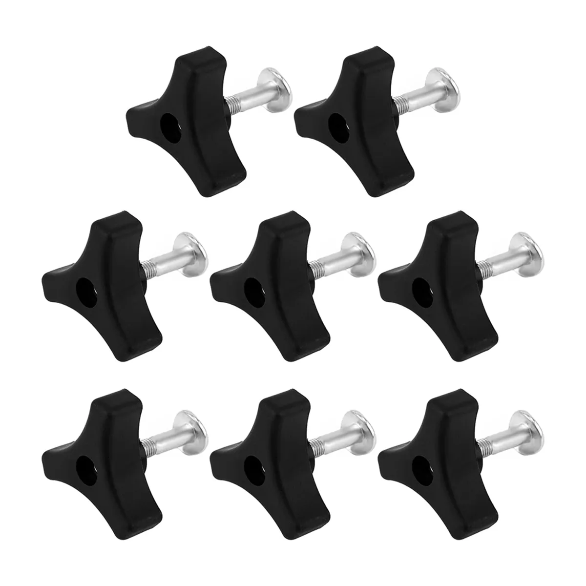 8 Sets Lawn Mower Handle Bolts Triangle Handle Knob Nut Screw Bolt