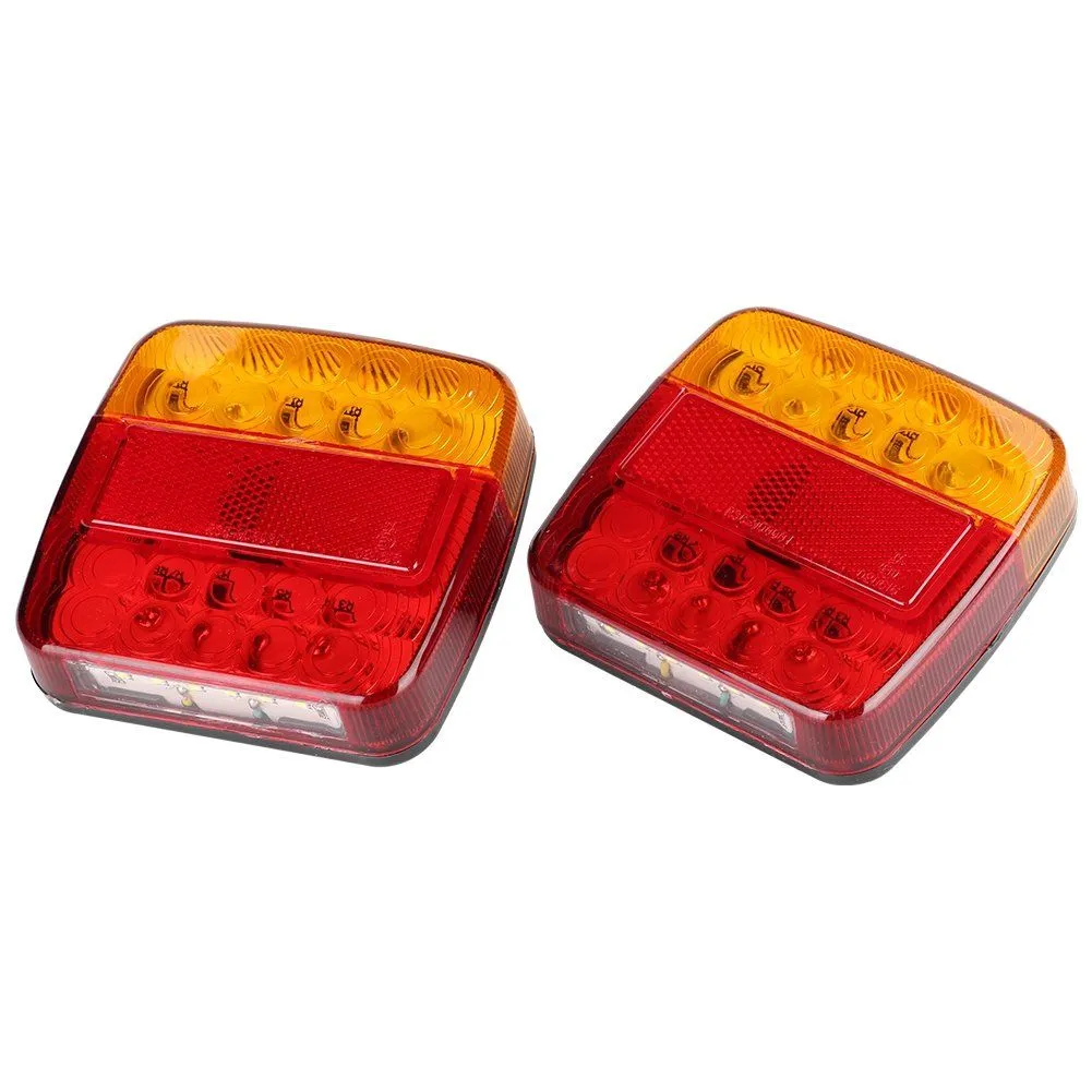 12V Rear Lights for Trailer Truck 20LED Double Colors 2Pcs