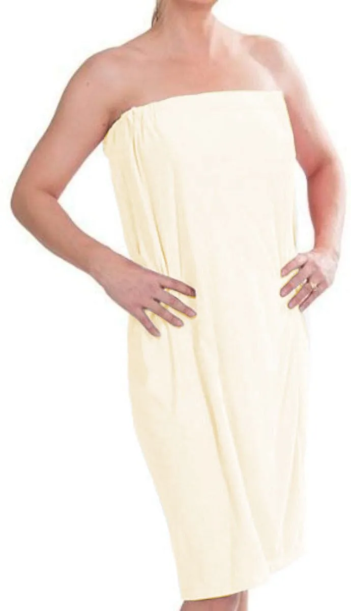 Wonder Towel Terry Collection Microfibre Body BoobTube Towel Wrap Bath Spa - Cream