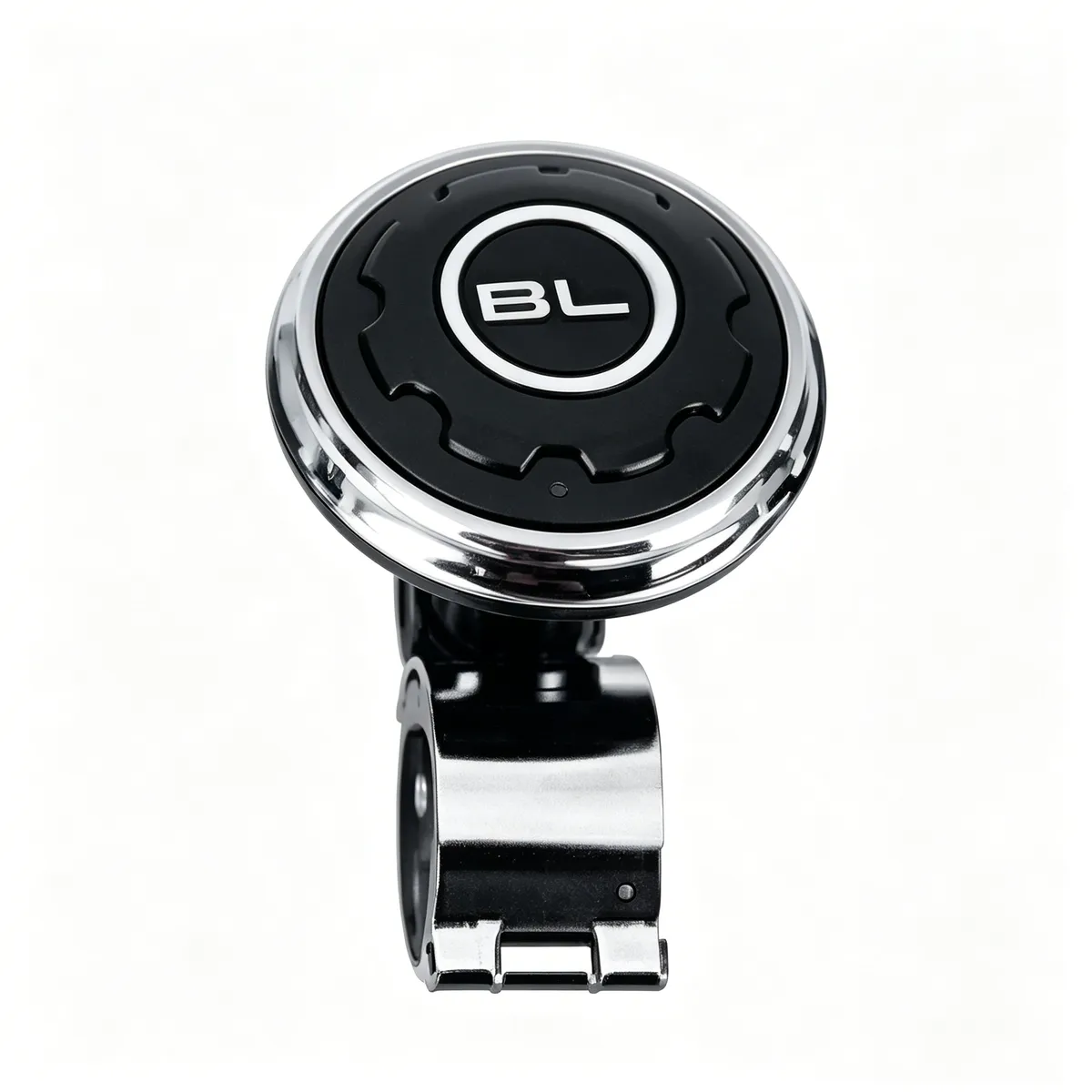 Premium 5-Color Car Steering Wheel Spinner - Zinc Alloy Power Handle - Black