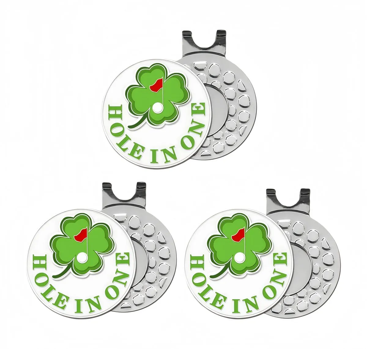 Kingdushi 3 Pieces Magnetic Golf Ball Marker With Hat Clip Markers