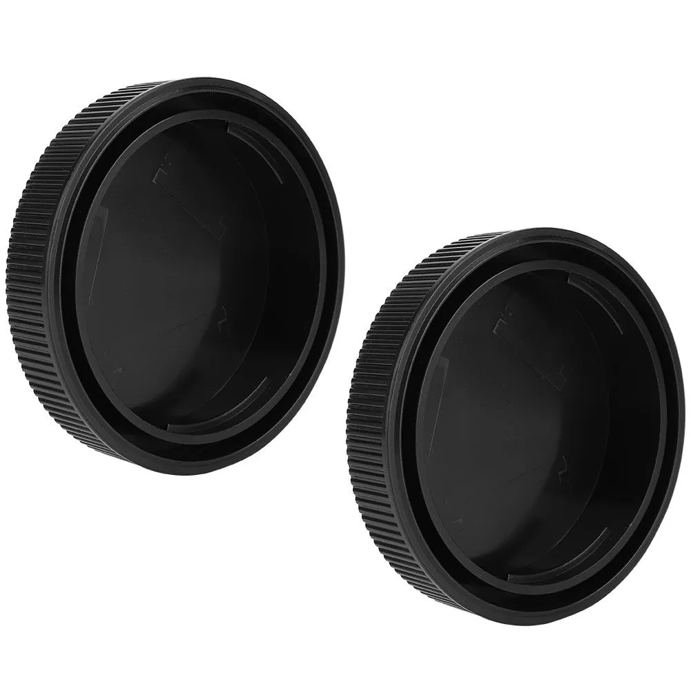 2 Pieces EOSR lens caps, black plastic
