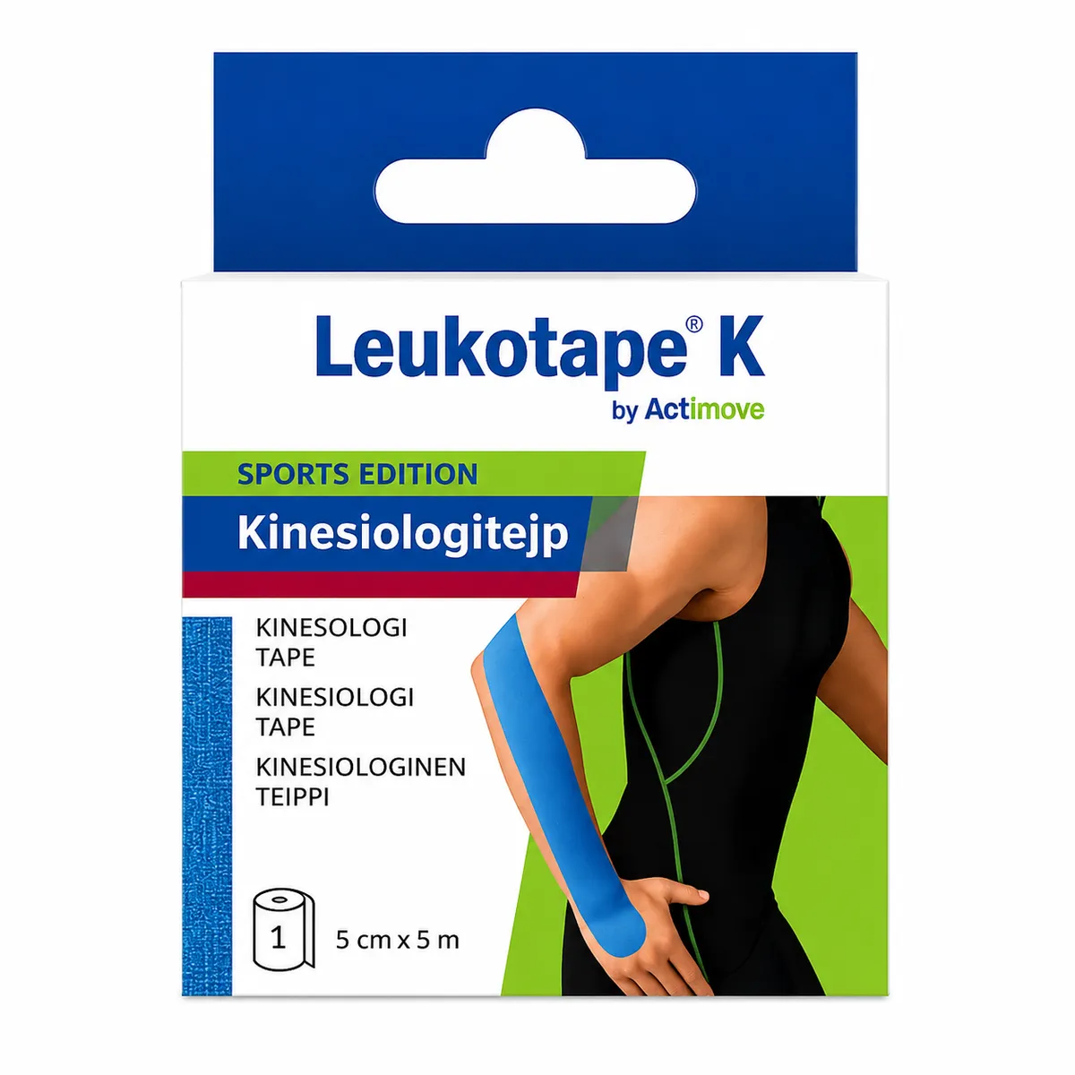 Actimove Leukotape Support Kinesiology Tape Blue 5cm x 5m