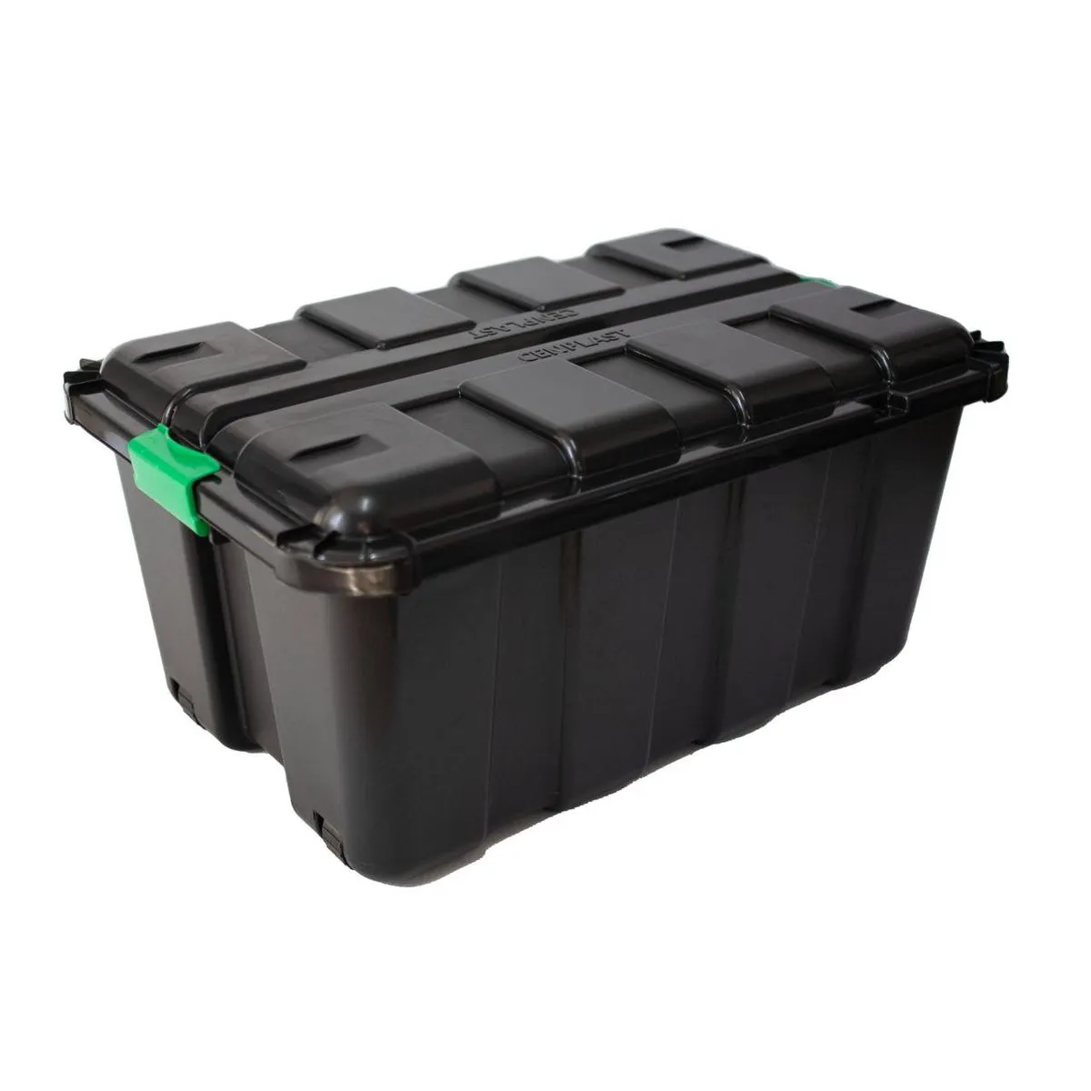 Plastic Storage Box with Roller Wheels & Security Lid - 140litre