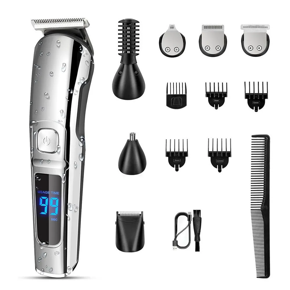 Cordless Pro Barber Hair Clippers Electric Shavers Grooming Kit