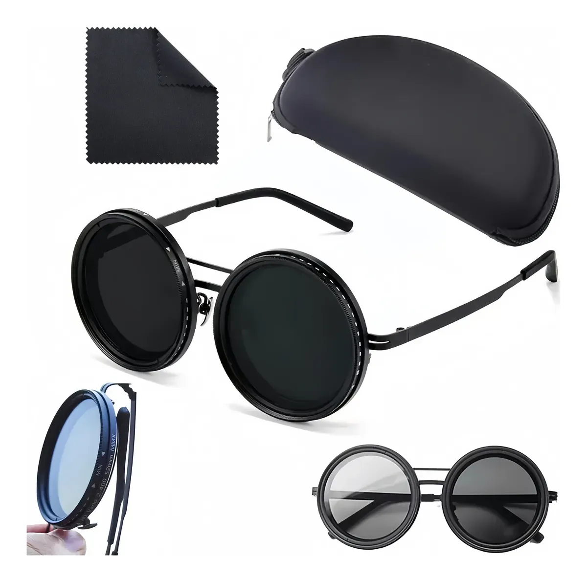 1-9 Gears Adjustable Tint Sunglasses Polarized Glasses, Outdoor Sunglasses