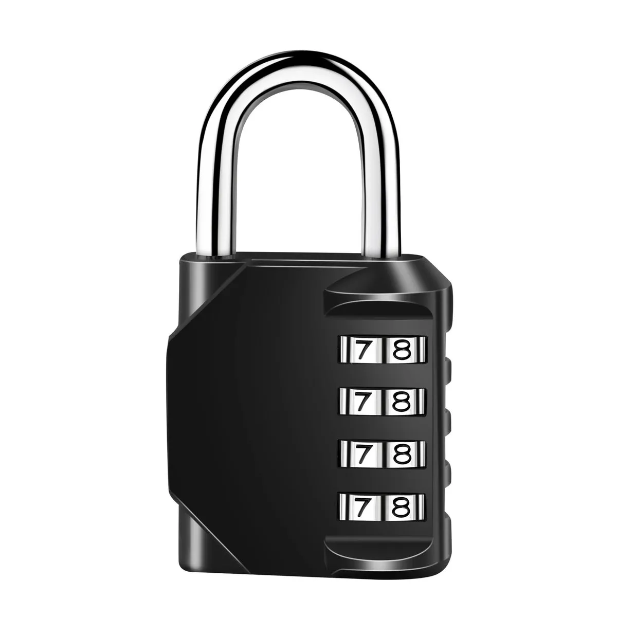 Combination Lock Digit Combination Padlock for School Gym Sports Locker - Black