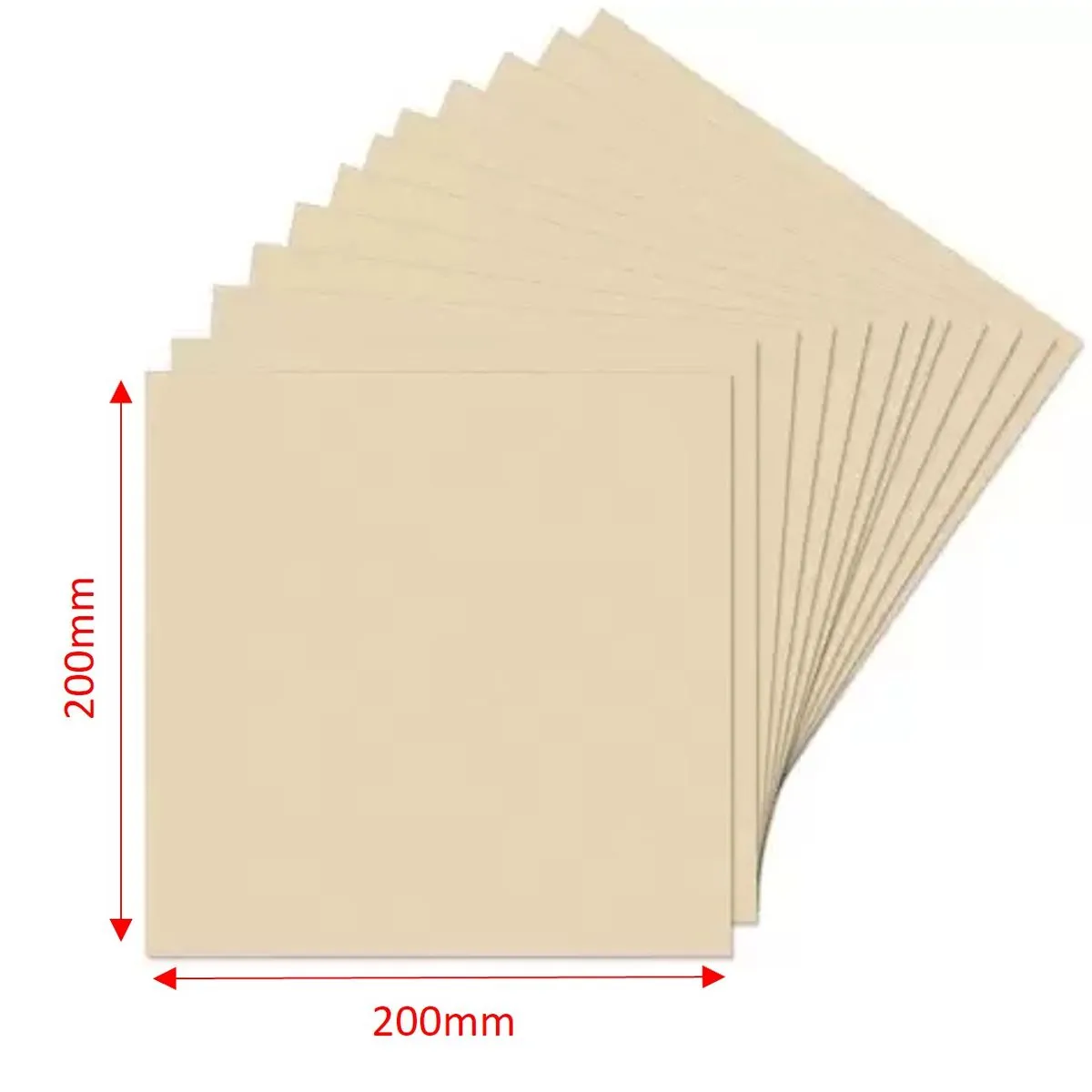 MDF Board (200mm x 200mm) 3mm Thick- Set of 25