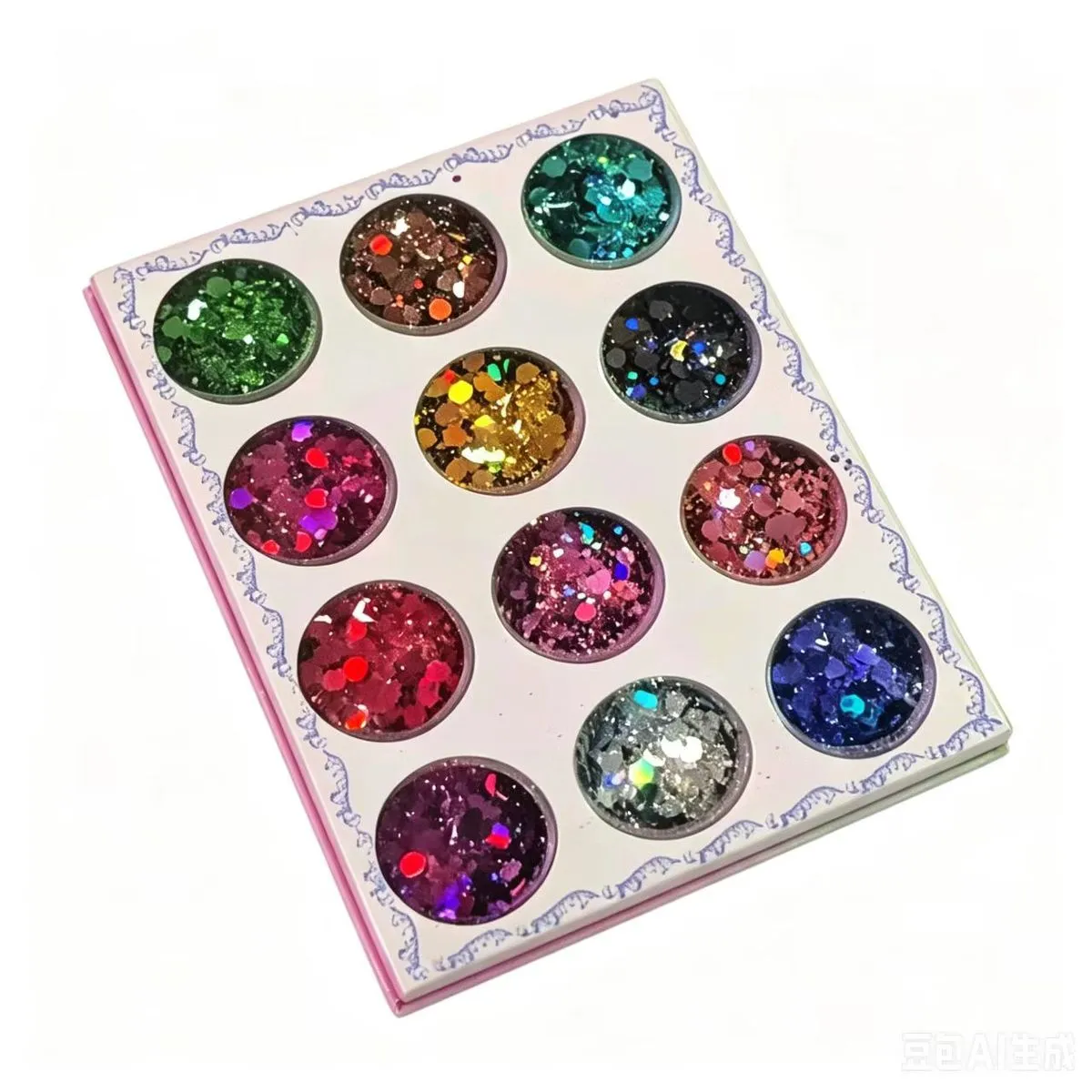 12-Color Fine Nail Glitter Powder, Shimmer Pigment for DIY Sparkle Nail Art