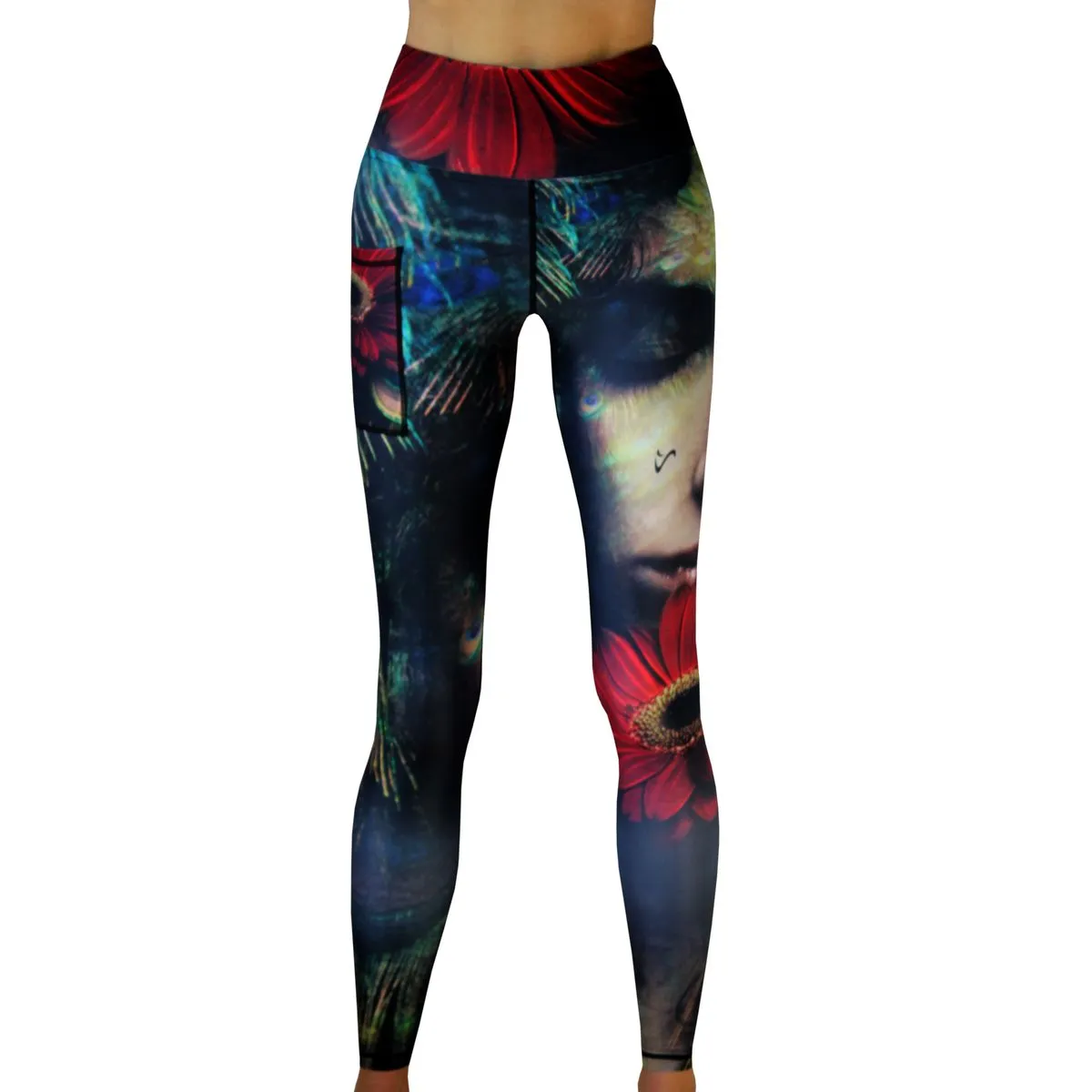 Vivolicious Tech Tights II Women's High-Waist Run/Gym Leggings FOREST NYMPH